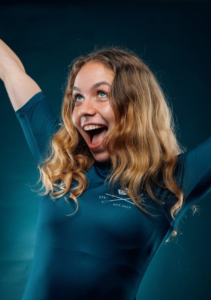 OUBC athlete in dark blue top
