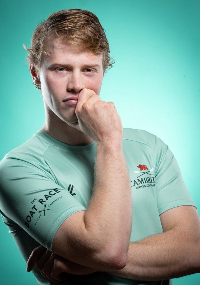 CUBC athlete in light blue top having fun