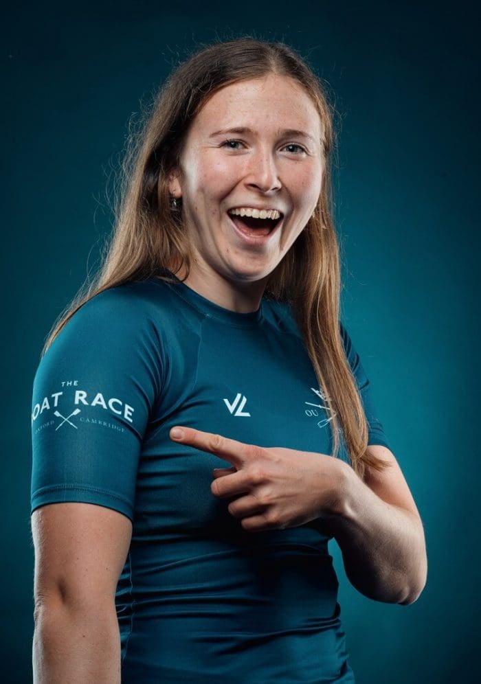 OUBC athlete in dark blue top