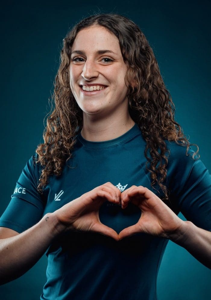 OUBC athlete in dark blue top